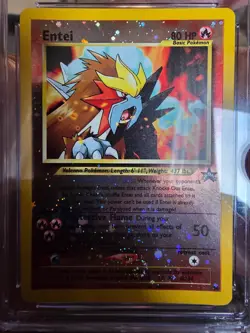 CGC 10 GEM MINT Entei 2001 Black Star Movie Promo 34 Reverse Holo Pokemon Card - Image 2