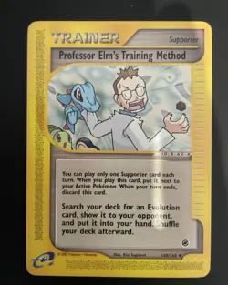 Pokemon TCG Professor Elm’s Training Method 148/165 Expedition Base Set LP - Image 1