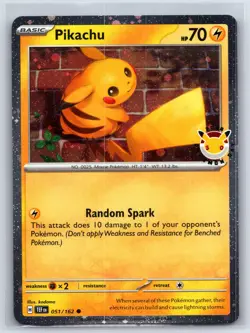 Pikachu (Pokemon Day 2026) Holo Common Miscellaneous Cards & Products 051/162 NM - Image 1