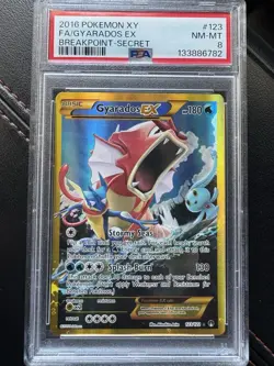Pokemon Gyarados EX TCG Card Full Art Holo, Secret Rare, XY Breakpoint - Image 1