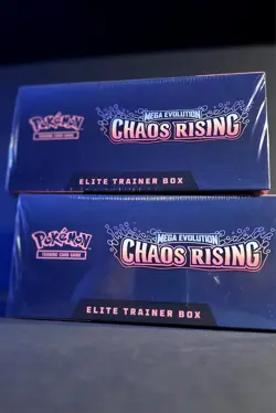 SEALED Pokemon TCG Mega Evolution: Chaos Rising Elite Trainer Box Lot of 2 - Image 2