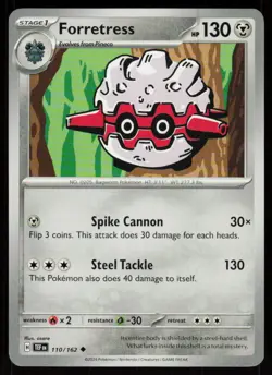 Forretress 110/162 Uncommon Temporal Forces Pokemon Near Mint - Image 1