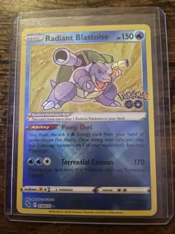 Radiant Blastoise 018/078 Pokemon GO Holo - Image 1