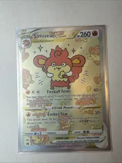 Simisear VSTAR GG37/GG70 Ultra Rare Crown Zenith Pokemon Card NM Condition - Image 1