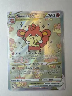Simisear VSTAR GG37/GG70 Ultra Rare Crown Zenith Pokemon Card NM Condition - Image 3