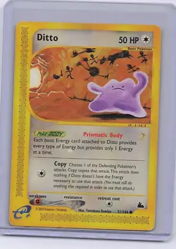 Ditto 51/144 Common Skyridge Pokemon Damaged - Image 1