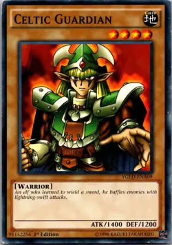 Celtic Guardian YGLD-ENA09 King of Games: Yugi's Legendary Decks Yu-Gi-Oh MP - Image 1