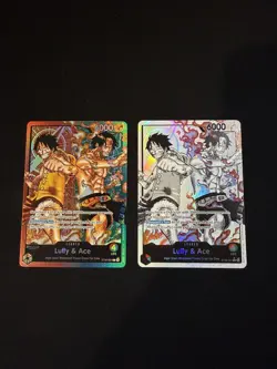 ST30-001 Luffy & Ace leader Alt Art (Parallel) One Piece Card Game ENGLISH Deck - Image 1