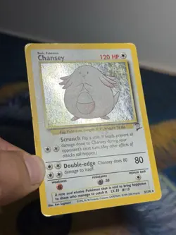 Chansey 3/130 Base Set 2 Holo Rare WOTC Pokemon Vintage Card LP MP - Image 4