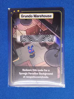 Neopets Battledome TCG Grundo Warehouse Sponge Paradise Background Card - Image 1