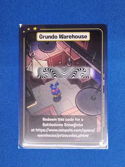 Neopets Battledome TCG Grundo Warehouse Battledome Snowglobe Card - Image 1