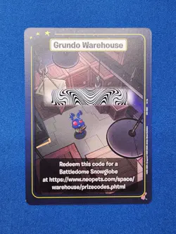 Neopets Battledome TCG Grundo Warehouse Battledome Snowglobe Card - Image 2