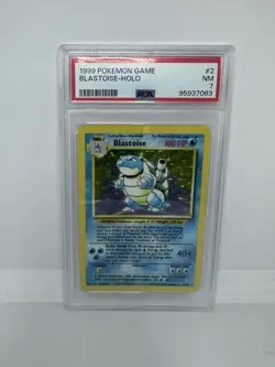 Pokemon Card PSA 7 Blastoise Holo Unlimited Base Set 1999 WotC 2/102 - Image 3