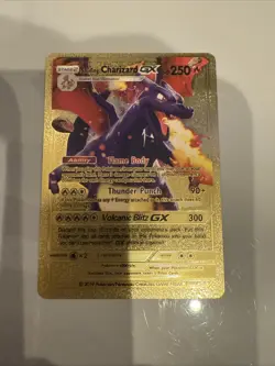 Pokemon Charizard Gold Foil TCG Fan Art Card - Image 1