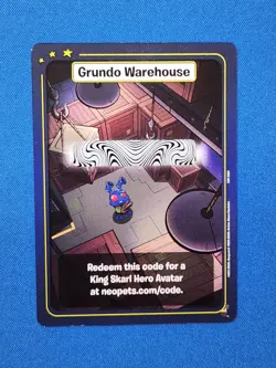 Neopets Battledome TCG Meridell Grundo Warehouse King Skarl Hero Avatar Card - Image 2