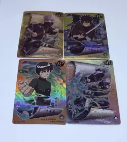 Madara, Rock Lee, Kakashi - Naruto Trading Card Rainbow Holo Foil Rare Plus Tc7 - Image 1