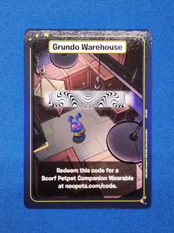 Neopets Battledome TCG Grundo Warehouse Scorf Petpet Companion Wearable Card - Image 2