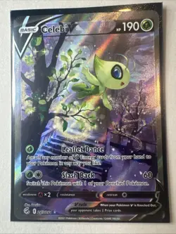 Pokemon TCG SWSH Fusion Strike Celebi v Alt Art Holo Ultra Rare Card 245/264 - Image 1