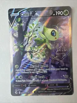 Pokemon TCG SWSH Fusion Strike Celebi v Alt Art Holo Ultra Rare Card 245/264 - Image 3