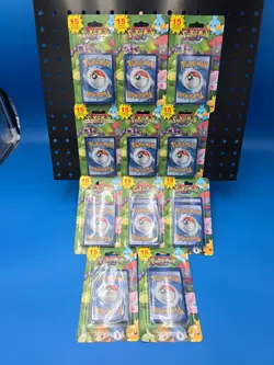 (7) Sealed Pokemon 15 Cards + Promo Pack Mystery TCG MJ Holdings - Image 1