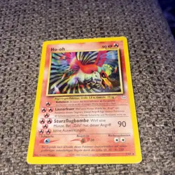 Pokemon Ho-oh 7/64 Neo Revelation Holo Rare GERMAN 90 HP Basic 2000 Card - Image 1