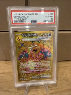 2023 POKEMON OBF EN-OBSIDIAN FLAMES HYPER RARE #228 CHARIZARD EX PSA 10 - Image 1