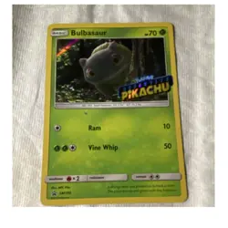 Pokemon TCG Bulbasaur SM198 SM Detective Pikachu Stamped Promo Holo 70 HP ENG - Image 1