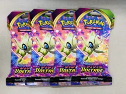Pokemon [4] Factory Sealed Vivid Voltage Sleeved Booster Packs, Celebi Art - Image 1