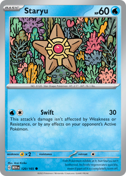 Staryu 120/165 Common 151 Pokemon Reverse Holo Near Mint - Image 1