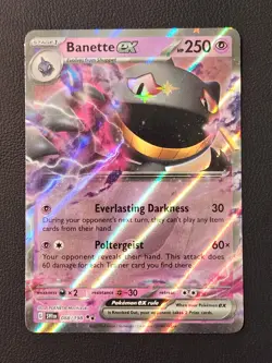 Banette EX Holo Scarlet & Violet 088/198SV01 Pokemon TCG NM Condition - Image 1