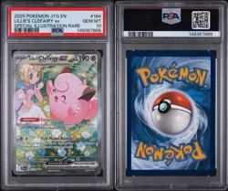 2025 POKEMON JTG EN-JOURNEY TOGETHER #184 LILLIE'S CLEFAIRY EX PSA 10 - Image 3