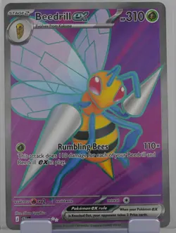 Pokemon TCG NM Beedrill ex 098/086 Me04: Chaos Rising Holo - Image 1