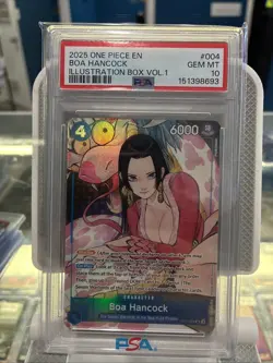 2025 One Piece EN Illustration Box Vol.1 #004 Boa Hancock PSA 10 GEM MINT - Image 1