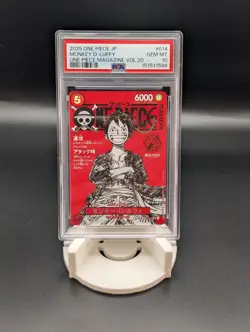 2025 One Piece Japanese ST21-014 Monkey D Luffy Promo Magazine Vol.20 PSA 10 - Image 1
