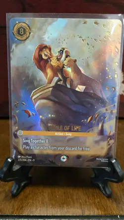 Disney Lorcana TCG Circle of Life Foil Action Song Cost 8 225/204 EN - Image 1