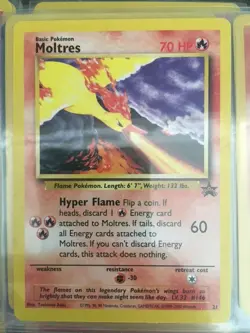Moltres Black Star Promo #21 Wizards Pokemon Card - Image 1