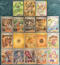 POKEMON FULL ART GOLD TRAINER GALLERY SIR SPECIAL ILLUSTRATION RARE 18 CARD LOT - Image 1