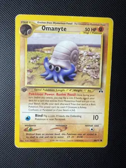 MP Omanyte 60/75 Neo Discovery Common Pokemon Card - Image 1