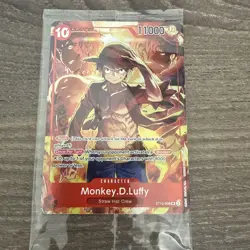 Monkey D. Luffy Treasure Booster ST10-006 One Piece Promo Card Foil Sealed - Image 1