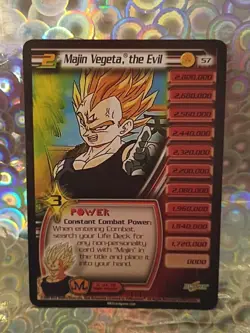 2003 Score CCG - TCG, Dragonball Z, 3 Star DBZ Card, Majin Vegeta the Evil - Image 1