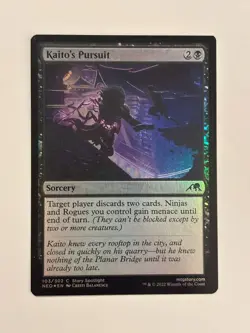 Kaito's Pursuit Kamigawa: Neon Dynasty Foil Magic the Gathering MTG - Image 1