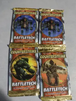 Lot Of 4. Battletech Counterstrike Booster Pack Sealed NEW Trading card game - Image 1