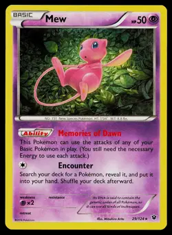 Pokemon Card Mew 29/124 Fates Collide Holo Rare - Image 1