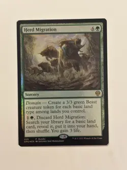 Herd Migration Dominaria United Foil Magic the Gathering MTG - Image 1
