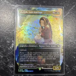 Aerith, Last Ancient (Borderless) (Chocobo Track Foil) Commander: Final Fantasy - Image 1
