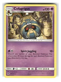 Cofagrigus 100/214 Rare Lost Thunder Pokemon Lightly Played - Image 1