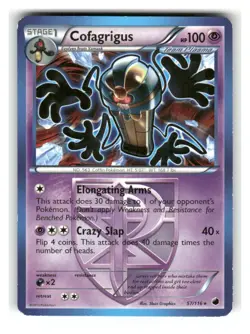 Cofagrigus 57/116 Rare Plasma Freeze Pokemon Moderately Played - Image 1