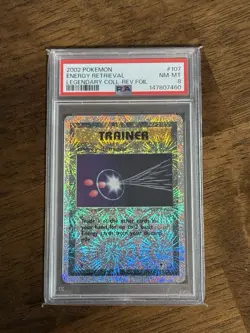 Pokemon Energy Retrieval Legendary Coll. Reverse Holo #107 PSA 8 LOW POP 148 - Image 1