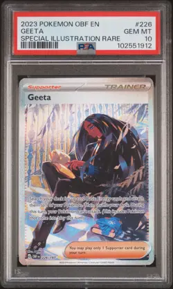 2023 POKEMON OBF EN-OBSIDIAN FLAMES SPECIAL ILLUSTRATION RARE #226 GEETA PSA 10 - Image 1