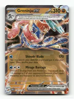 GRENINJA EX TWILIGHT MASQUERADE 106/167 POKEMON HOLO NM/M - Image 1